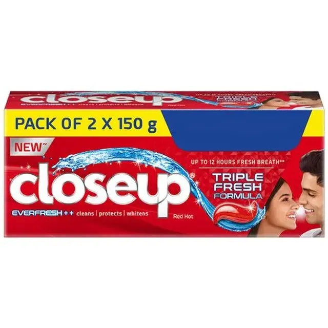 Closeup Triple Fresh Formula Toothpaste (Pack of 2)