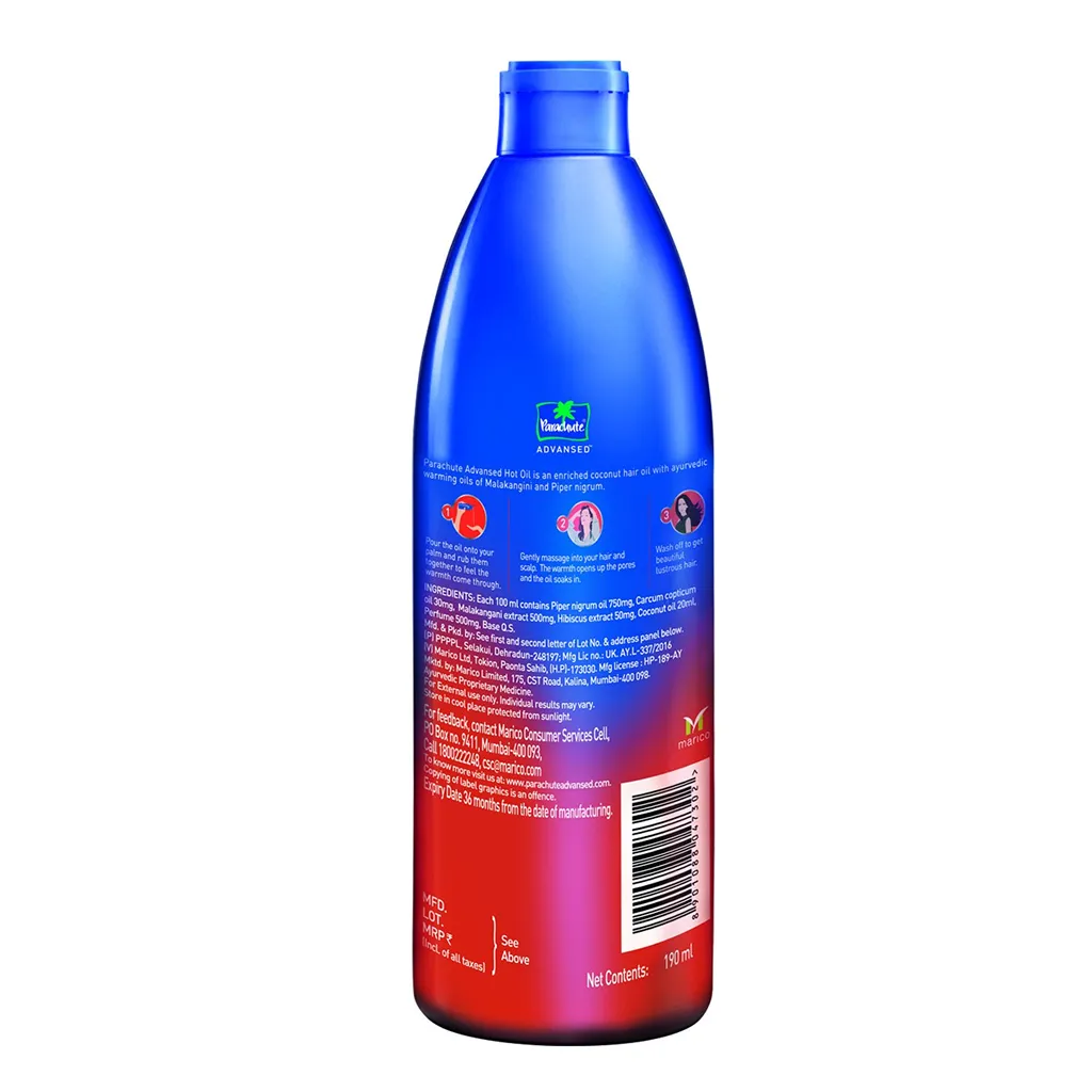 Parachute Advanced Ayurvedic D/C Hot Oil 6