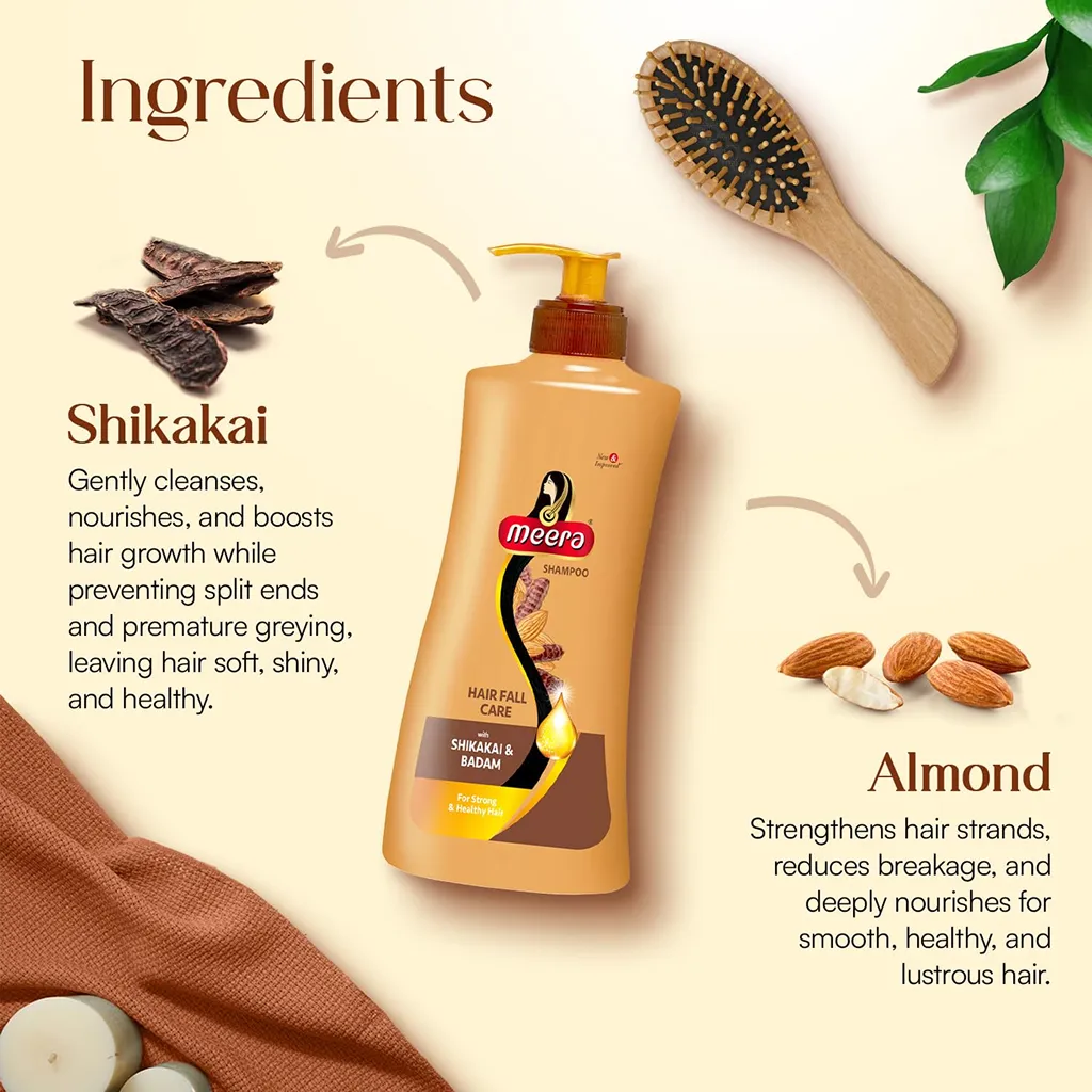 Meera Hairfall Care Shikakai & Badam Shampoo 2