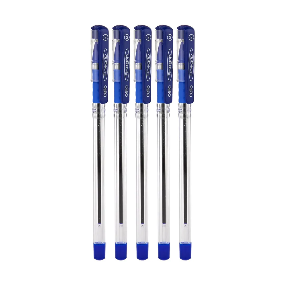 Cello Finegrip Ball Pen 5 Pc Pack - Blue