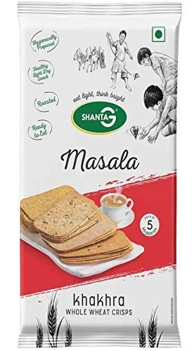 Shanta Khakhra Whole Wheat Crisps Masala