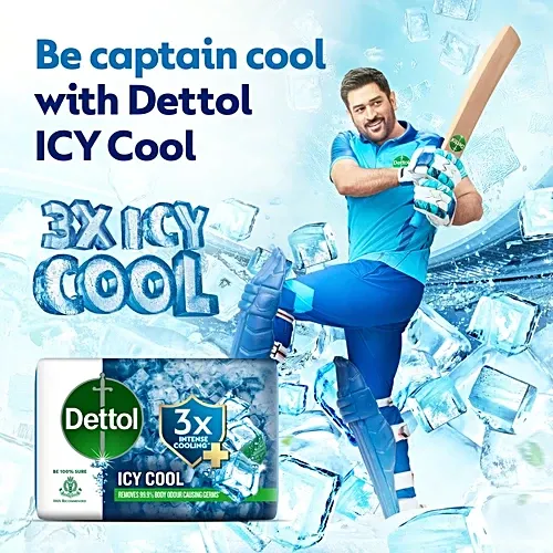 Dettol Intense Cool Bar Soap (Pack of 5) 5