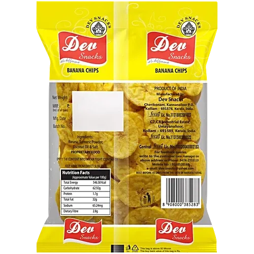 Dev Snacks Sweet Banana Chips 175Gm 1