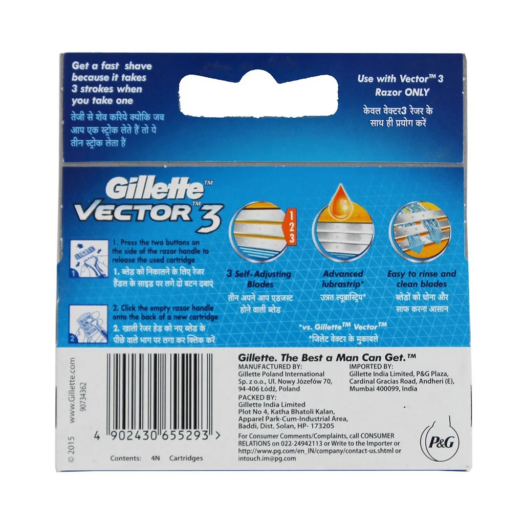 Gillette Vector 3 Cartridges 1