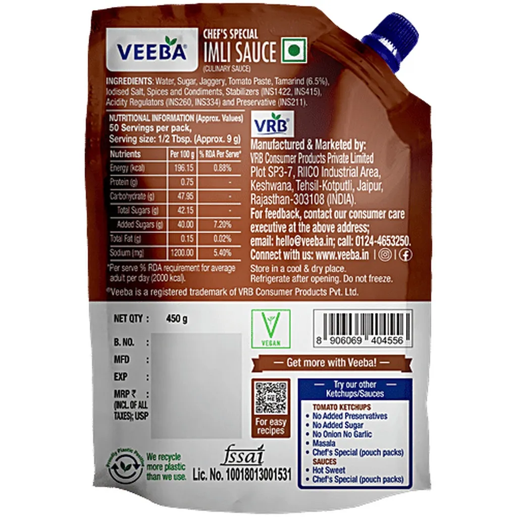 Veeba Smart Tangy Imli Sauce 1