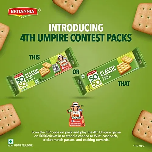 Britannia 50-50 Sweet & Salty Biscuits 1