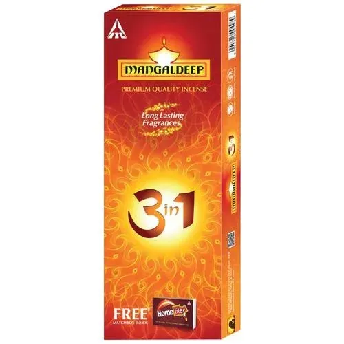 Mangaldeep 3 In 1 Long Lasting Fragrances Agarbattis