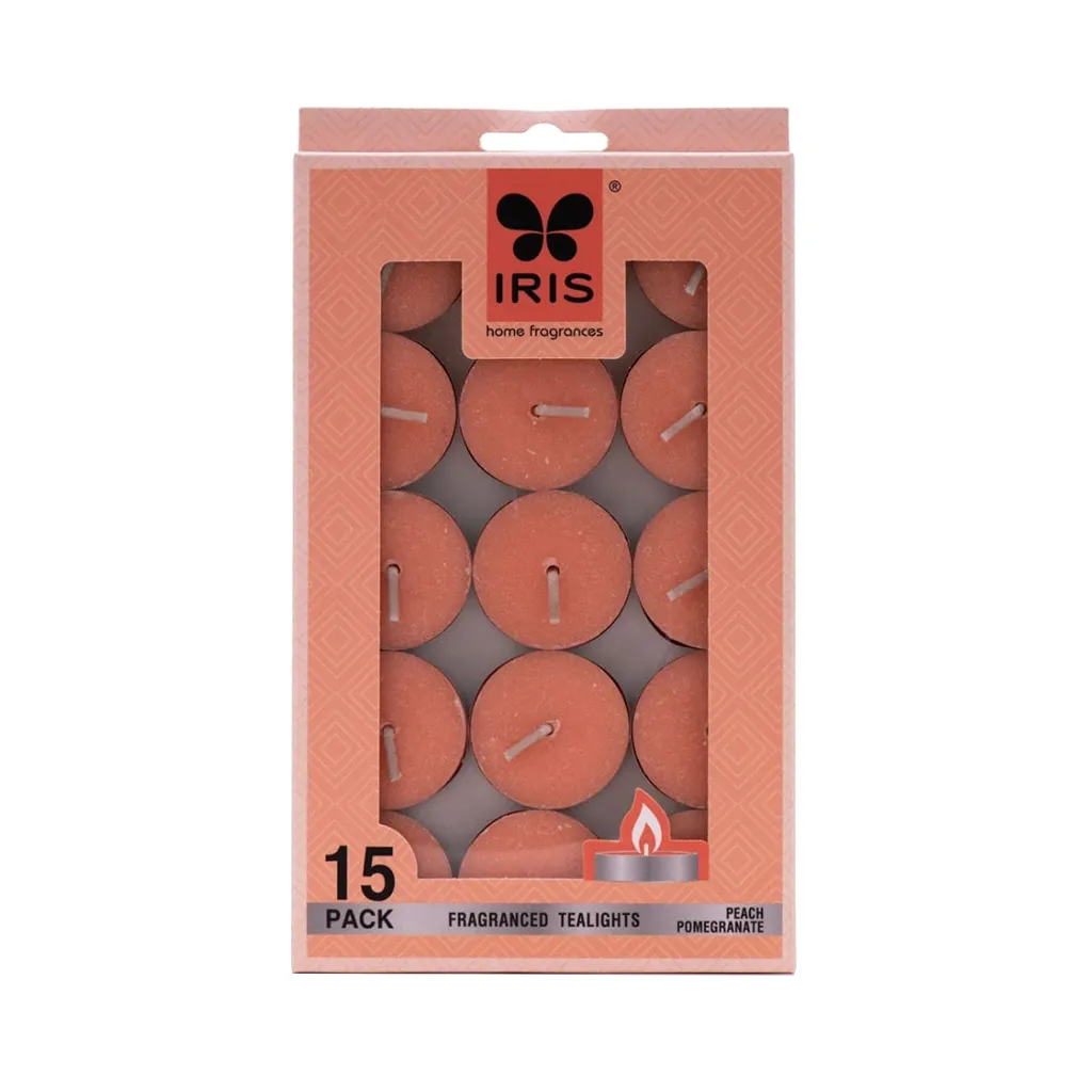 Iris Peach Pomegranate Tea Lights