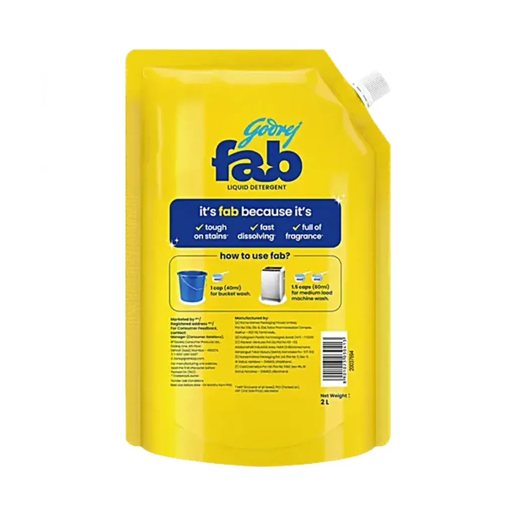 Fab Liquid Detergent for Machine & Hand Wash 2kg Pouch 1