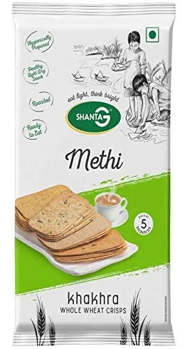 Shanta Khakhra Whole Wheat Crisps Methi