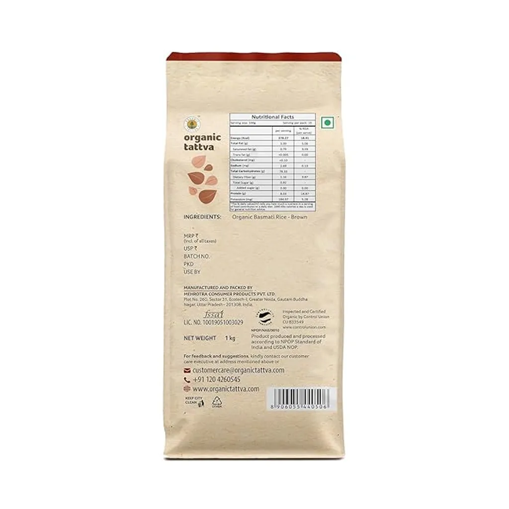 Organic Tattva Sona Masuri Brown Rice 1