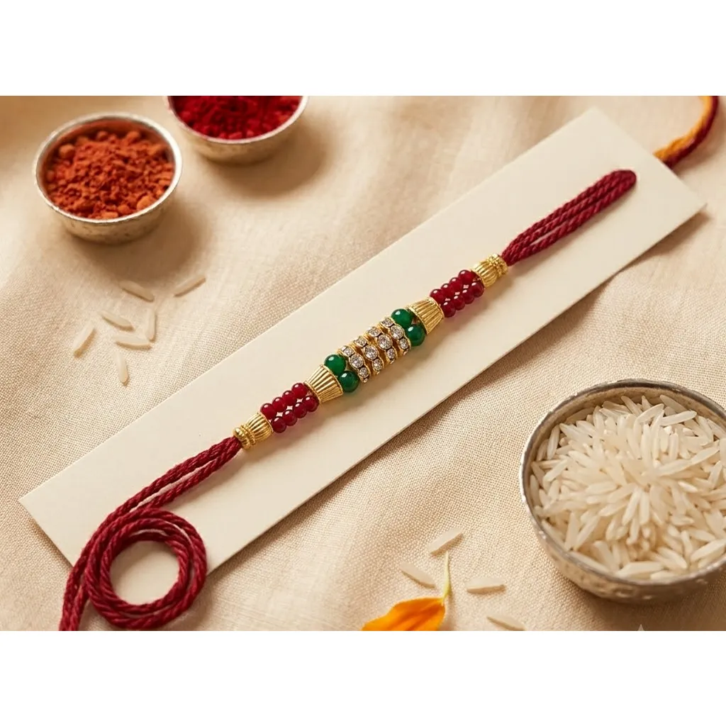 Peach Rakhi Assorted 1pc 4