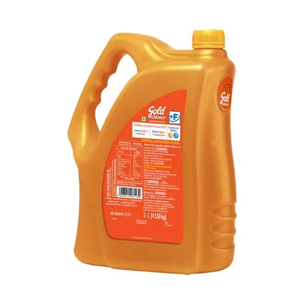 Gold Winner Refined Sunflower Oil Can 1