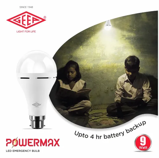 Geep Powermax Rechargeable 9W Emergency Bulb 1