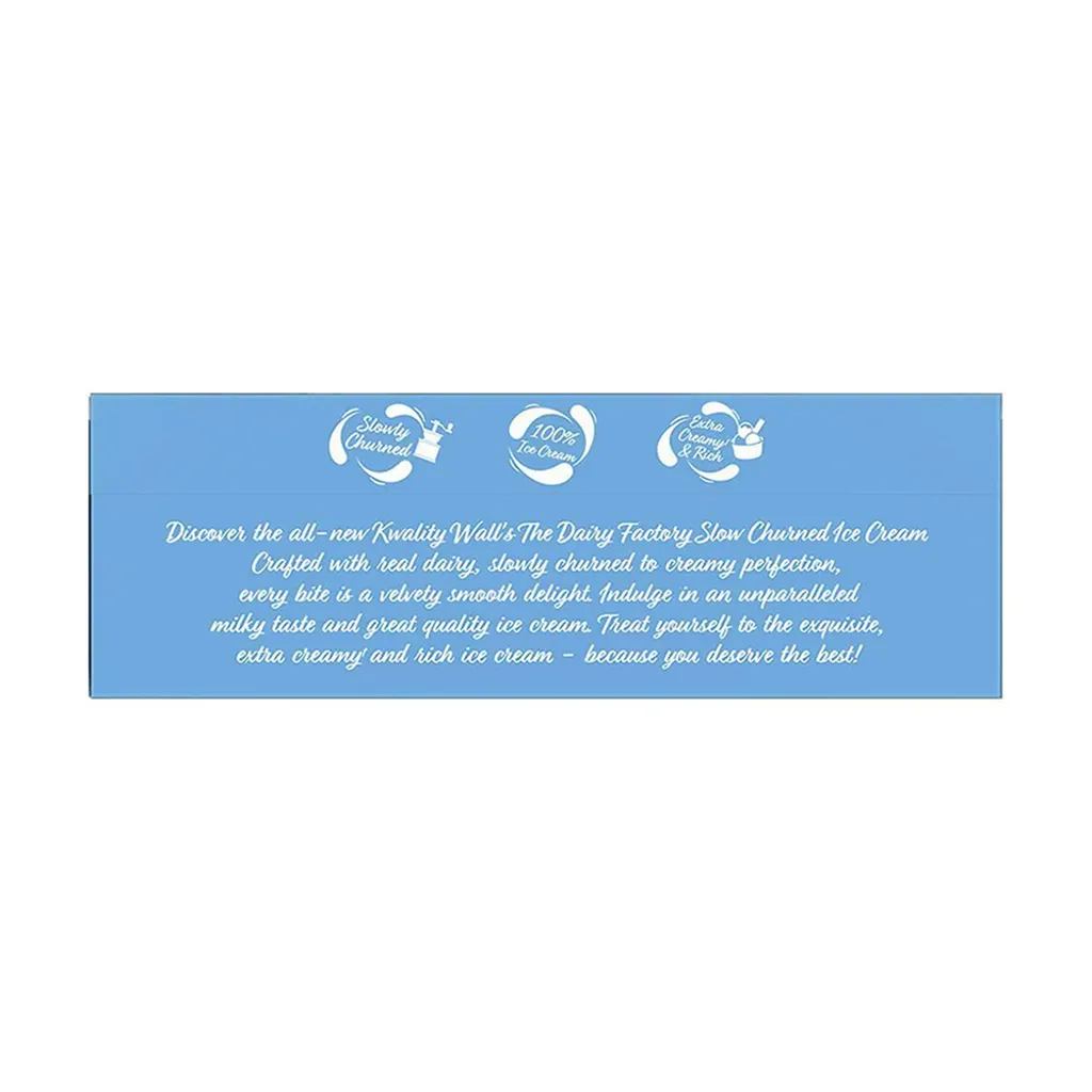 Kwality Wall's The Dairy Factory Slow Churned Vanilla Ice Cream 2