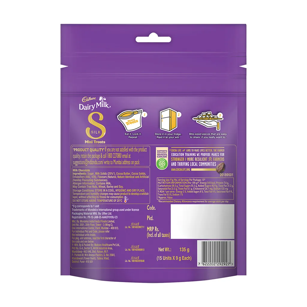 Cadbury Dairy Milk Silk Home Treats Chocolate 1