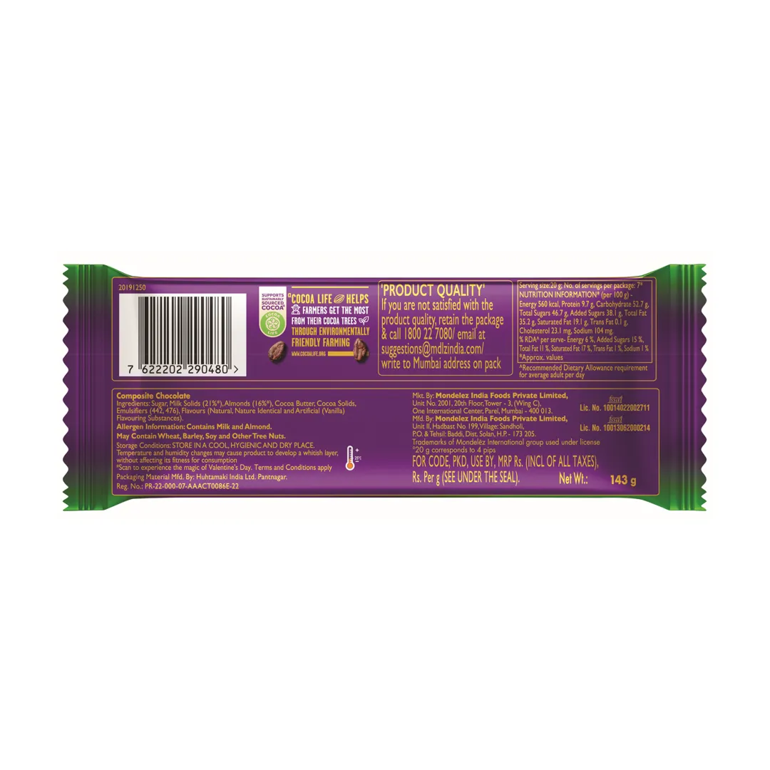 Cadbury Dairy Milk Silk Roast Almond Chocolate Bar 1