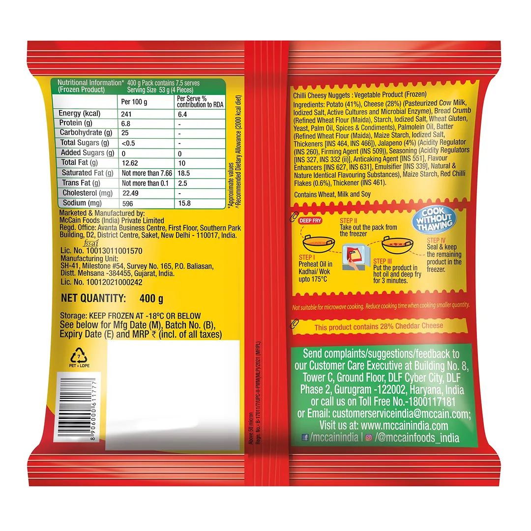 McCains Chilli Cheesy Nuggets 1