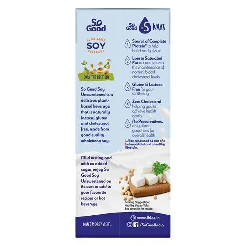 So Good Soy Milky Unsweetened Protein + Soy Milk 2