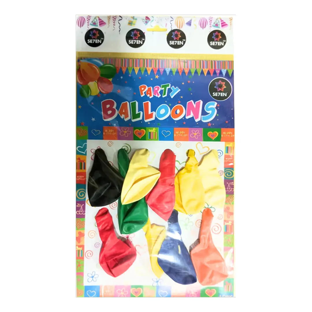Seven Balloon 10 Pc Card
