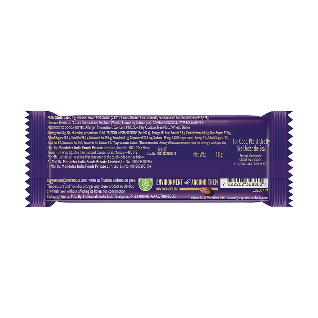 Cadbury Dairy Milk Chocolate Bar 1