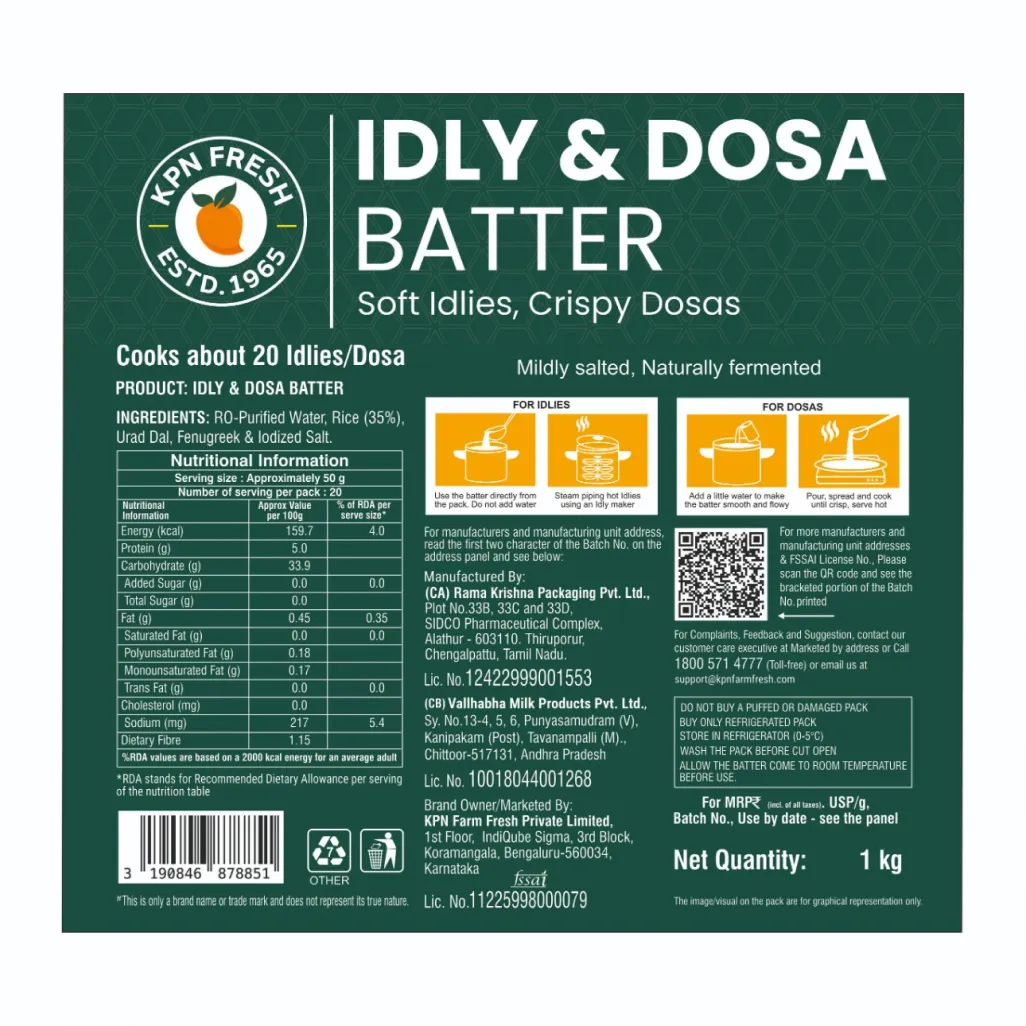 True Dakshin Idly & Dosa Batter (Maavu) 1