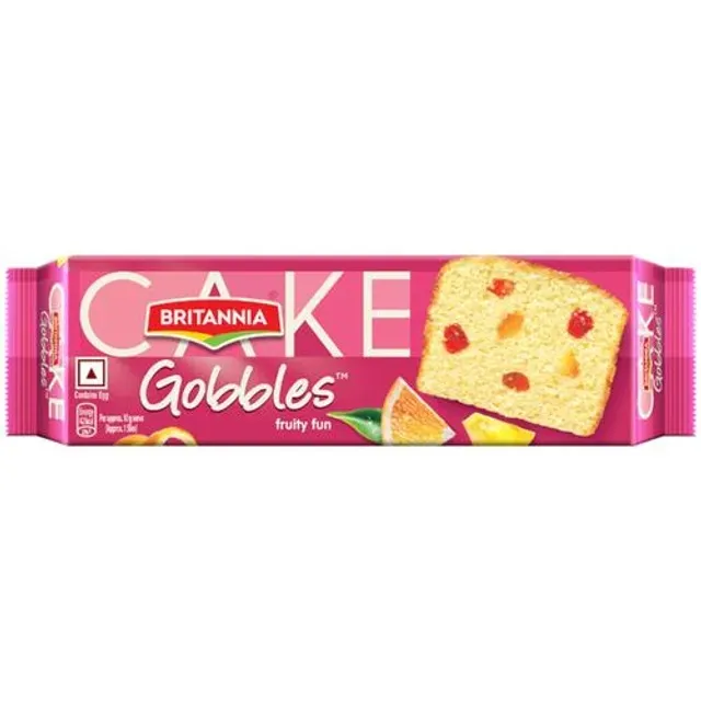 Britannia Gobbles Fruity Fun Bar Cake