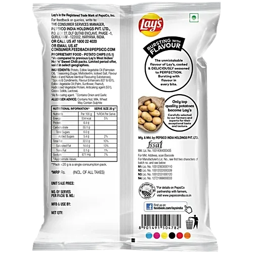 Lays Hot N Sweet Chilli Potato Chips 1