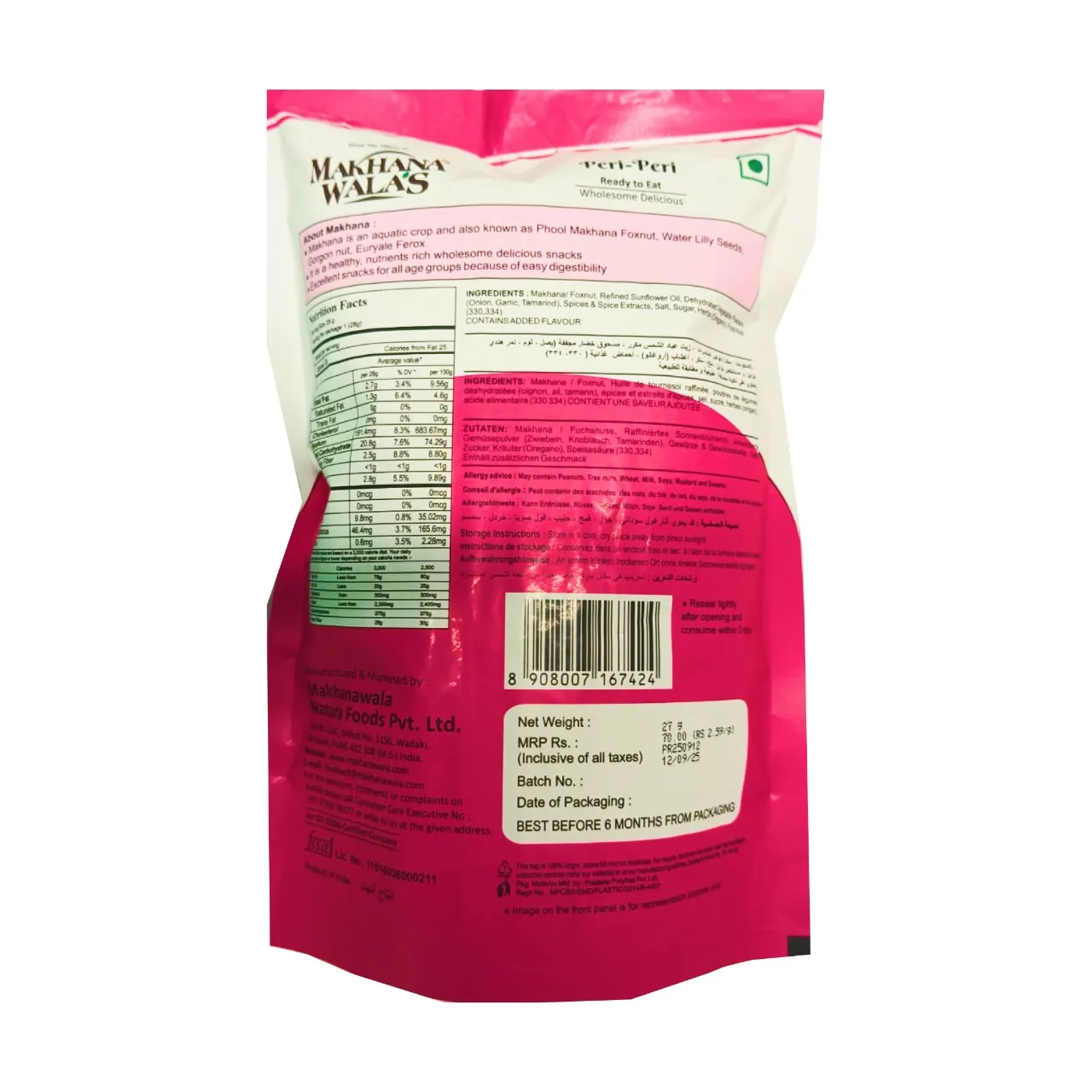 Makhanawala's Roasted Peri Peri Makhana 1