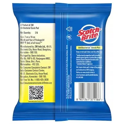 Scotch-Brite Antibacterial Scrub Pad 7 X 10 Cm 1