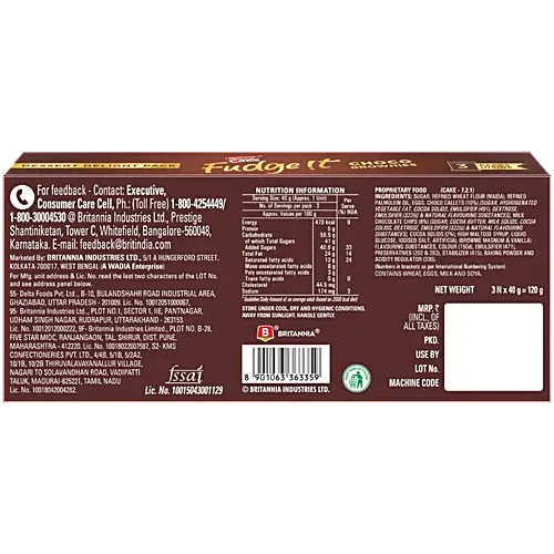 Britannia Fudge It Chocolate Brownie Cake 1