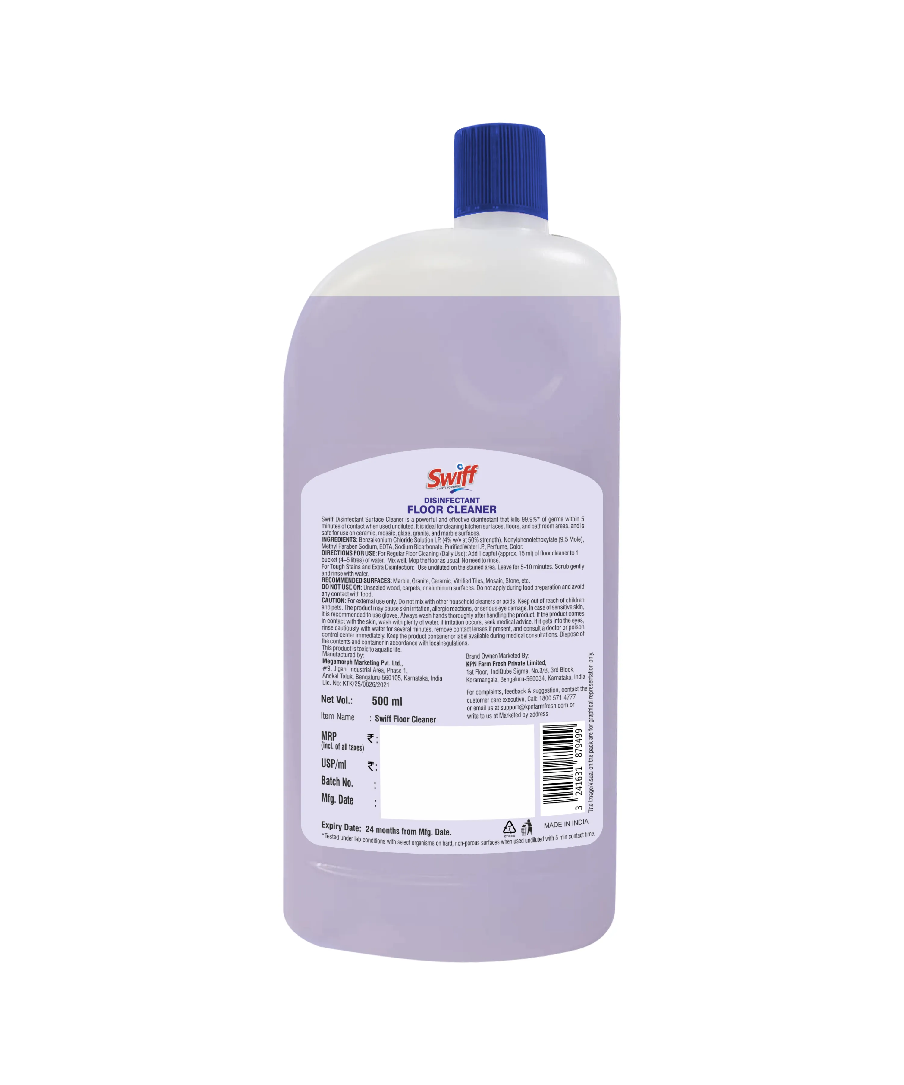 Swiff Lavender Disinfectant Floor Cleaner Bottle 1