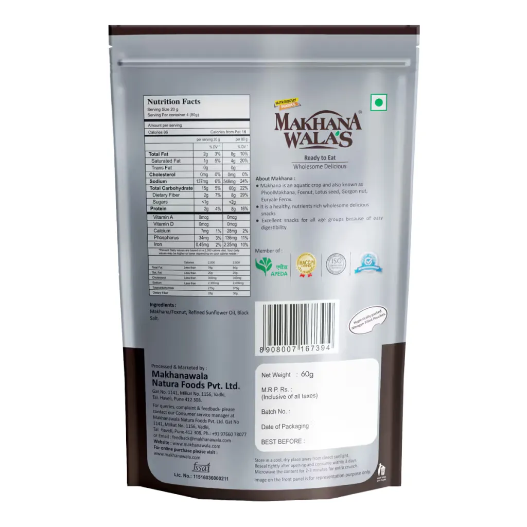 Makhanawala's Roasted Black Salt Makhana 1