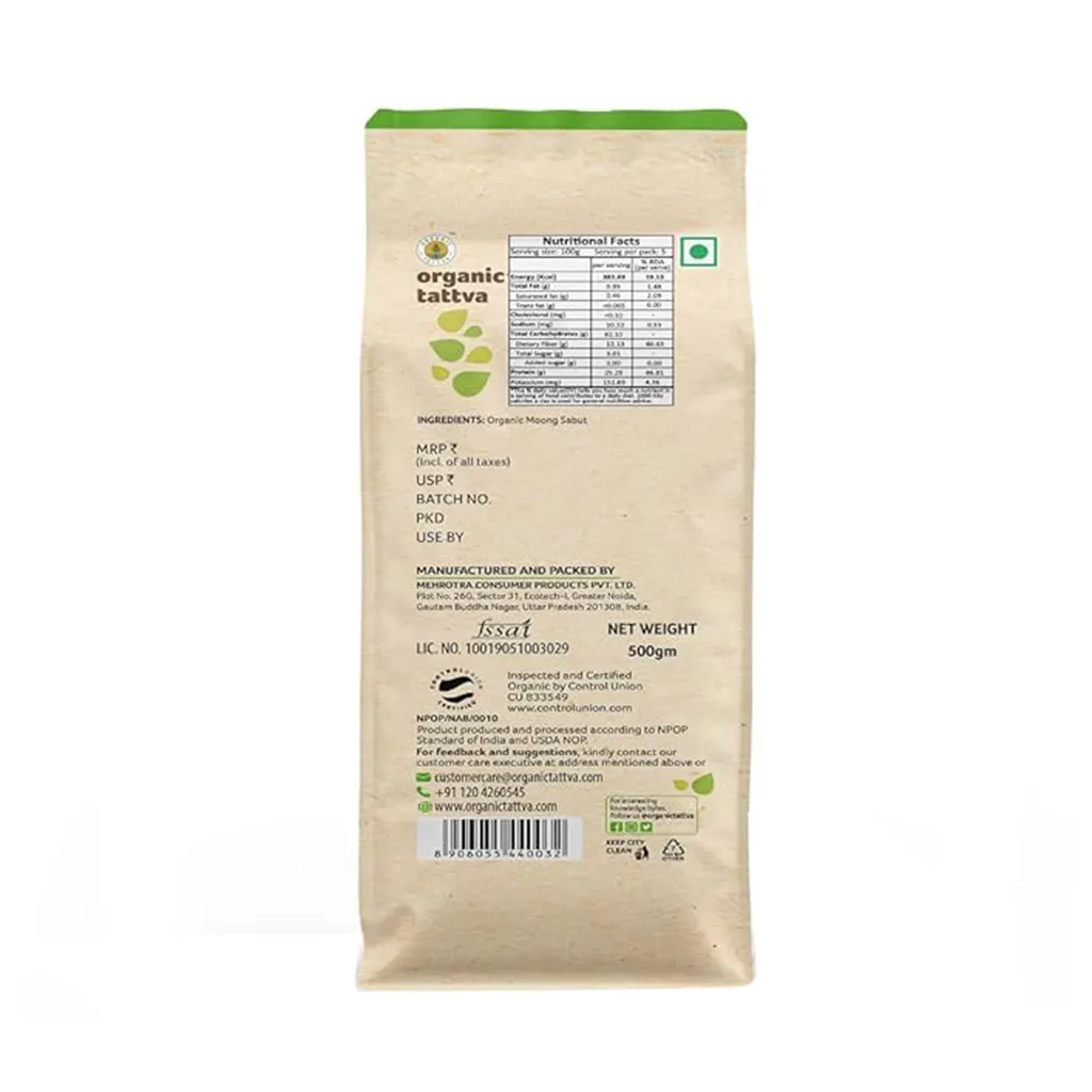 Organic Tattva Moong Whole 1