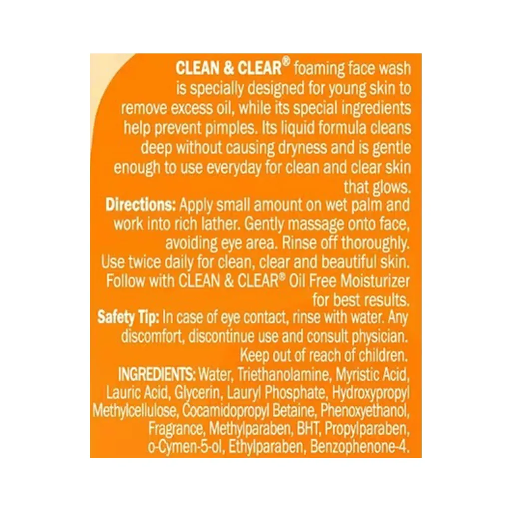 Clean & Clear Foaming Face Wash 2