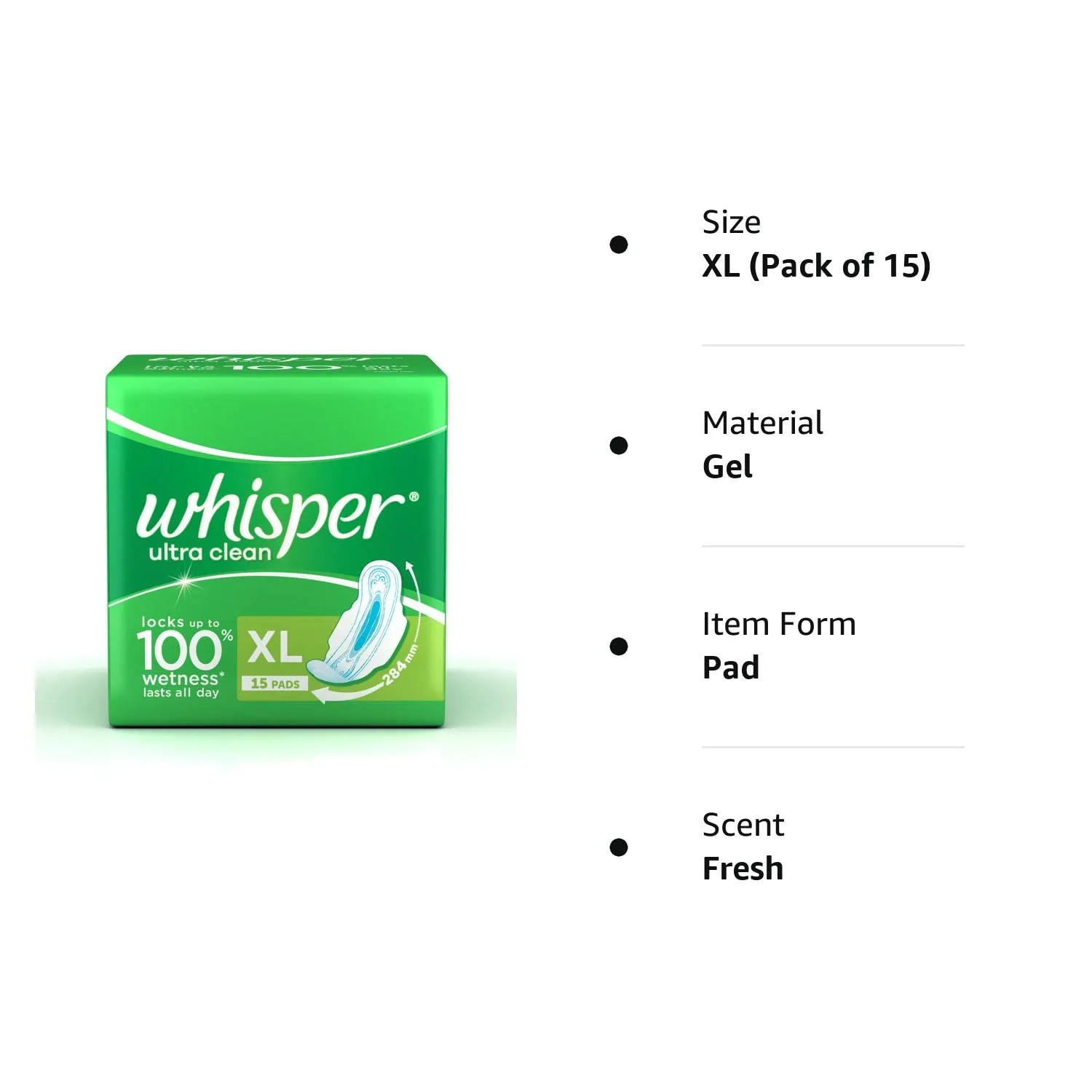 Whisper Ultra Clean XL Sanitary Pads 1
