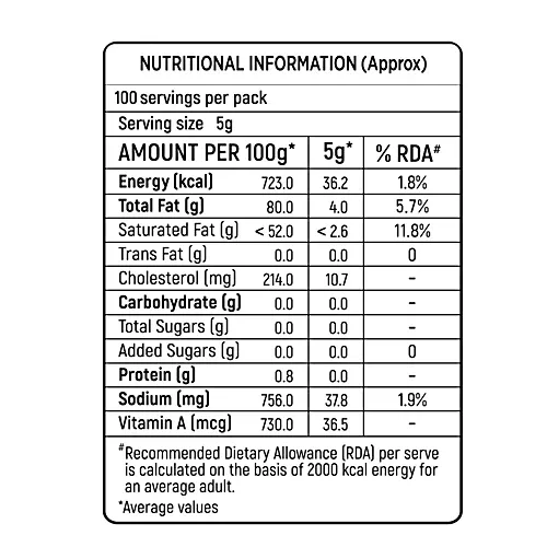Milky Mist Table Butter Salted 500g 8
