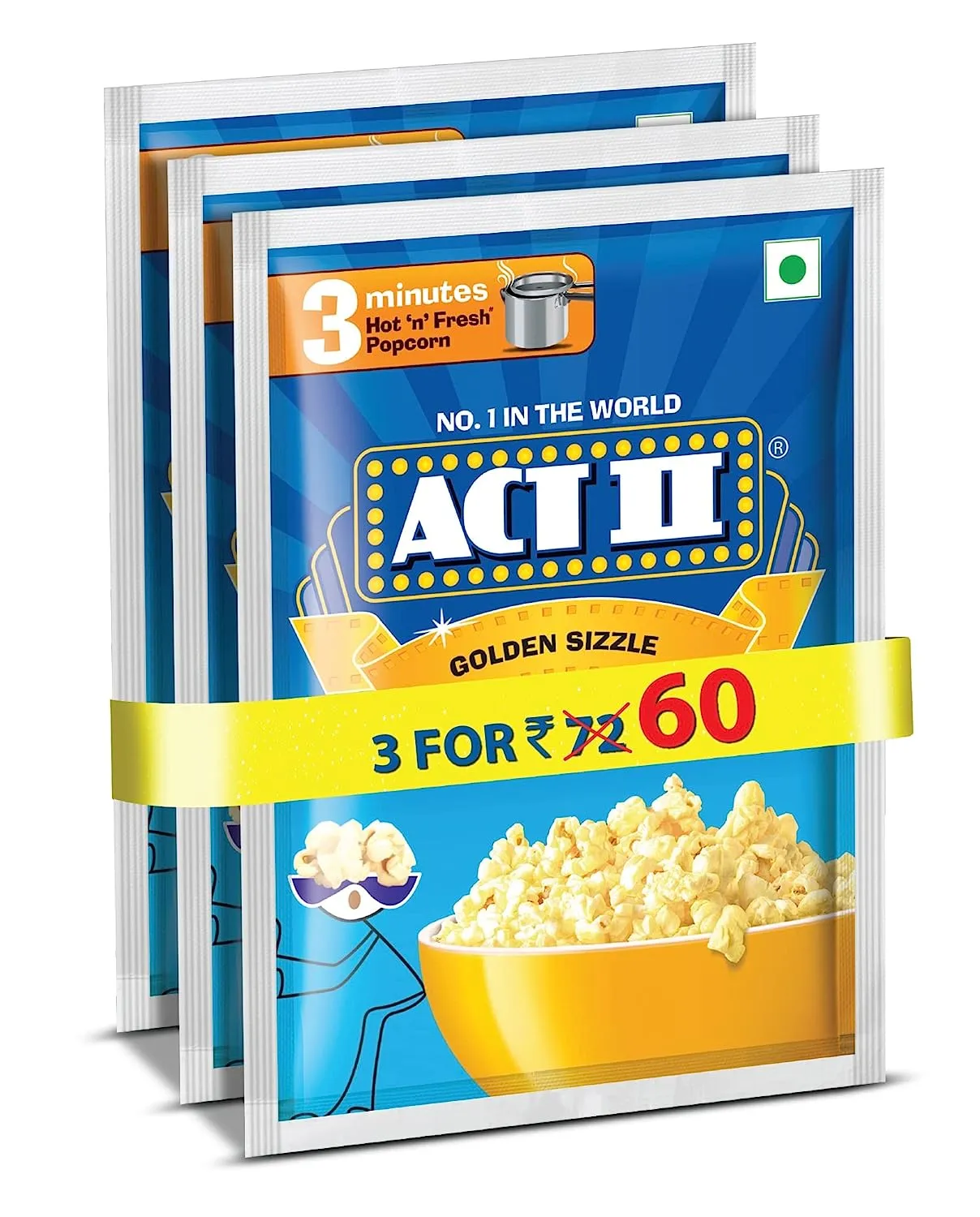 Act II Golden Sizzle Popcorn (Pack of 3) 1
