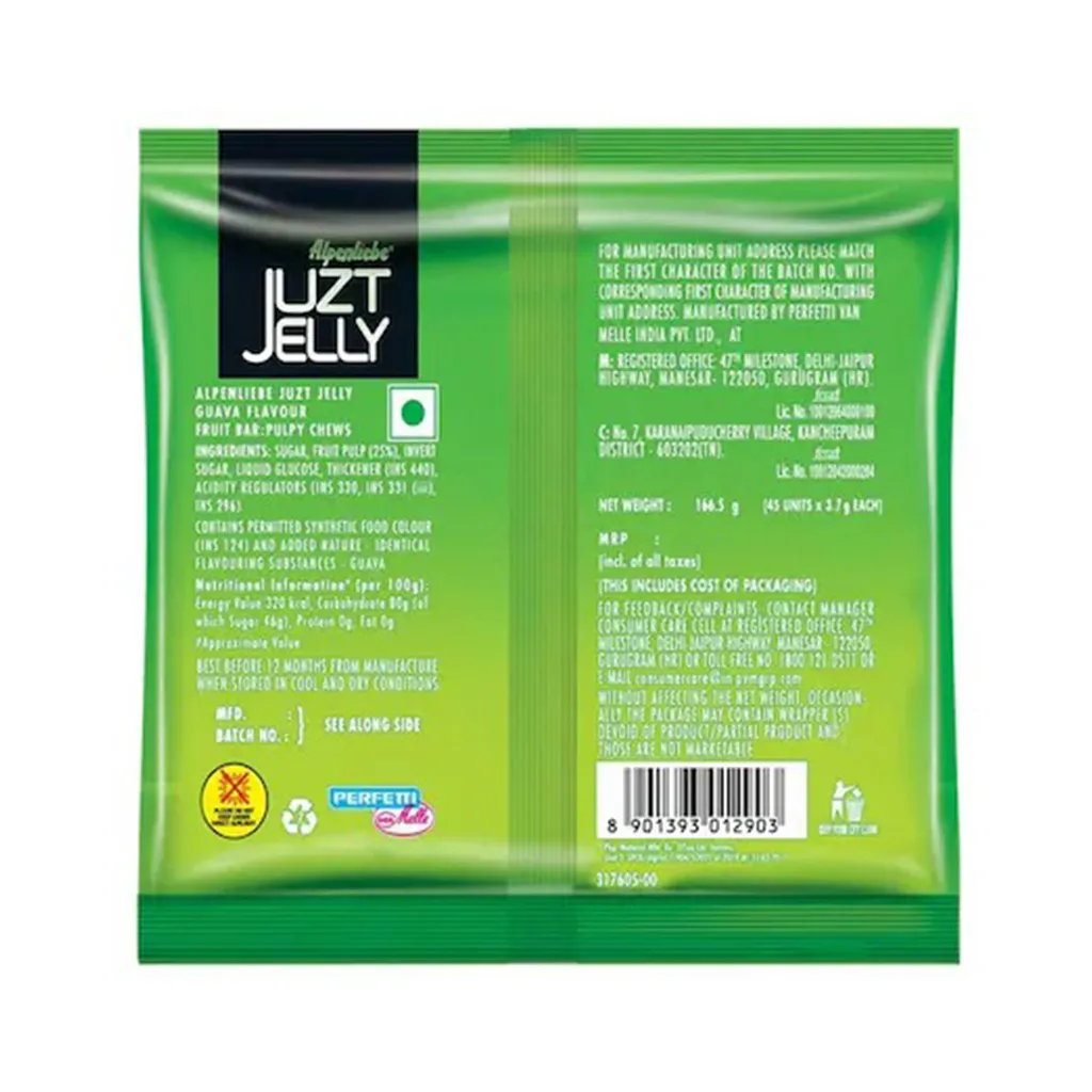 Alpenliebe Juzt Jelly Guava Pouch 1