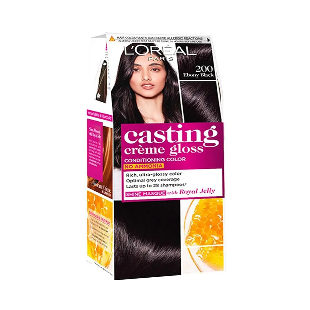 Loreal Paris 200 Ebony Black Casting Creme Gloss Hair Color