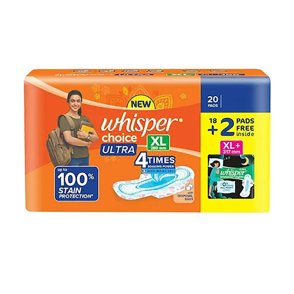 Whisper Choice Ultra Wings Xl Pads