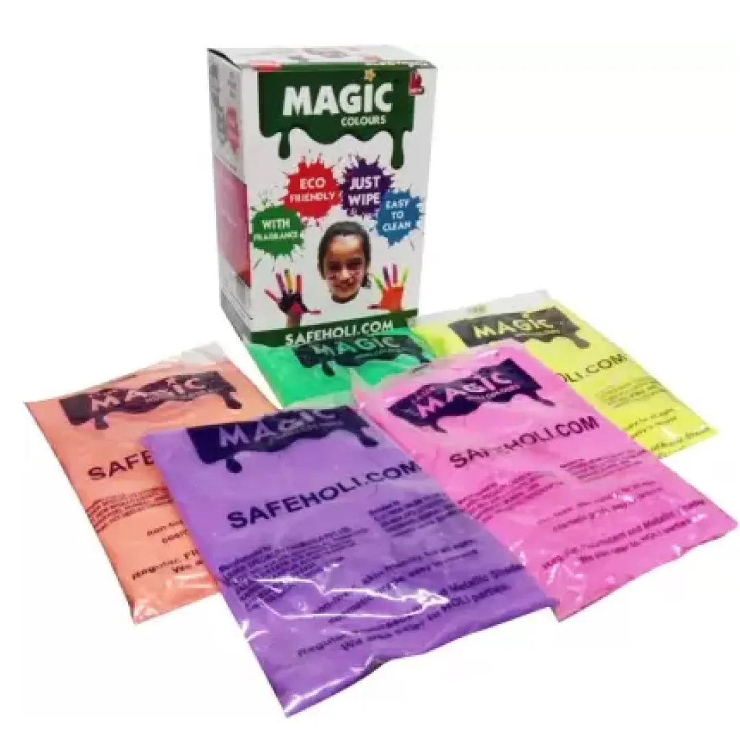 Magic Non-toxic Holi Colors (Pack of 5)