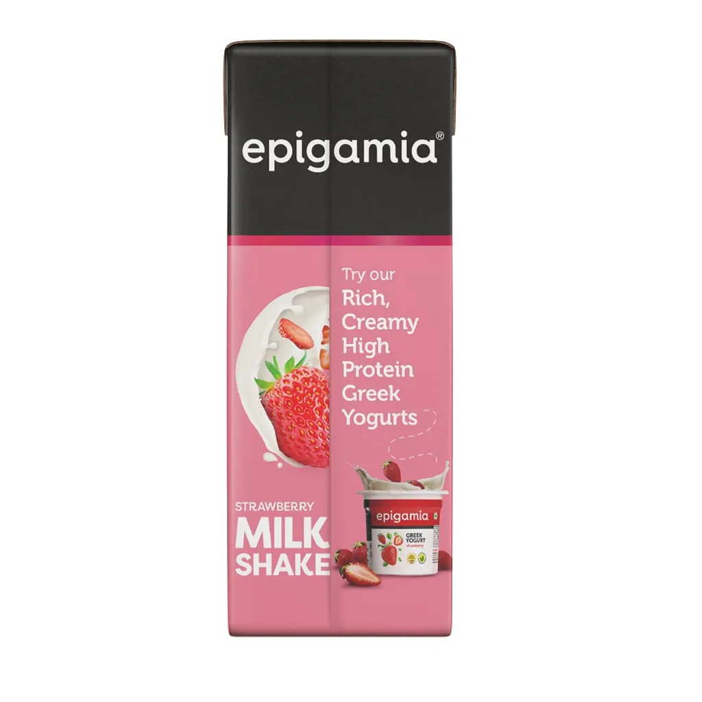 Epigamia UHT Strawberry Milkshake 1