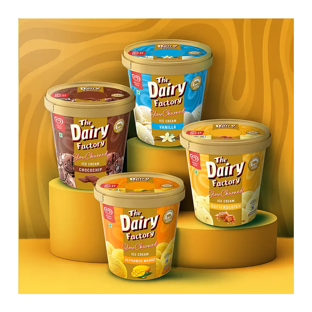 Kwality Wall's The Dairy Factory Slow Churned Butterscotch Ice Cream 3