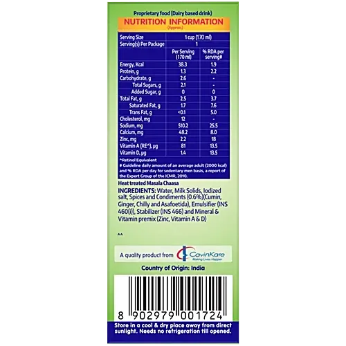 Cavins Masala Chassa Buttermilk 180Ml 1