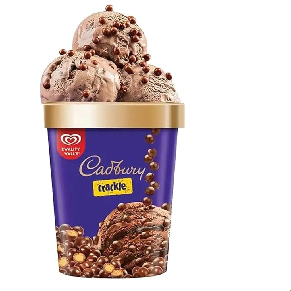 Kwality Wall's Cadbury Crackle Frozen Dessert Tub Ice Cream