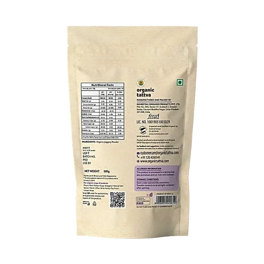 Organic Tattva Jaggery Powder 1