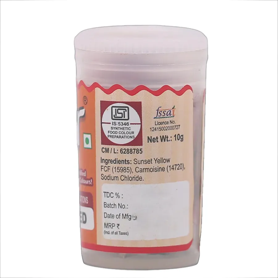 Tiger Orange Red Food Colour 2