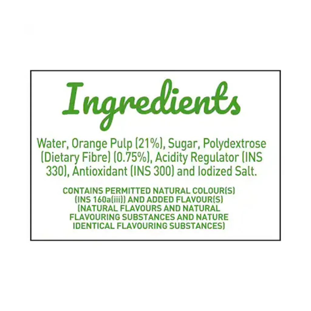 B Natural Orange Oomph Juice 2