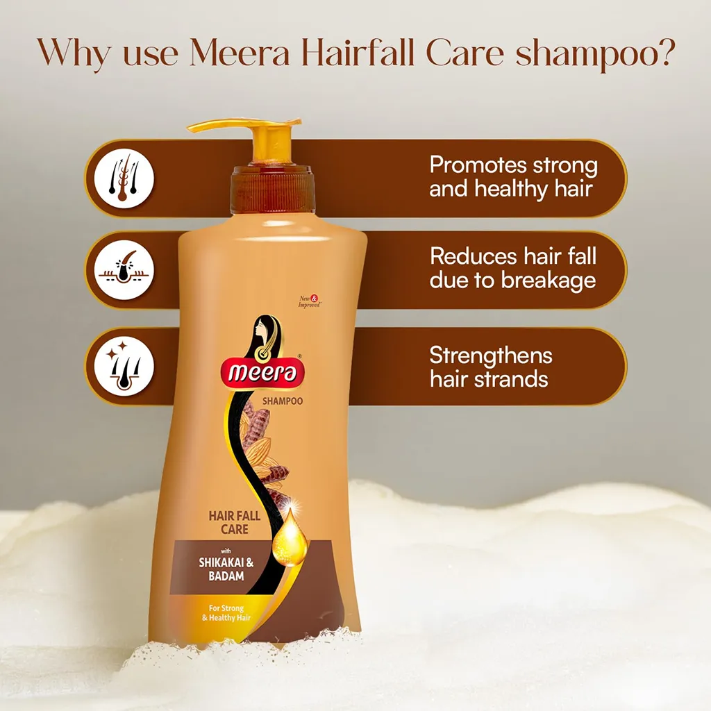 Meera Hairfall Care Shikakai & Badam Shampoo 4